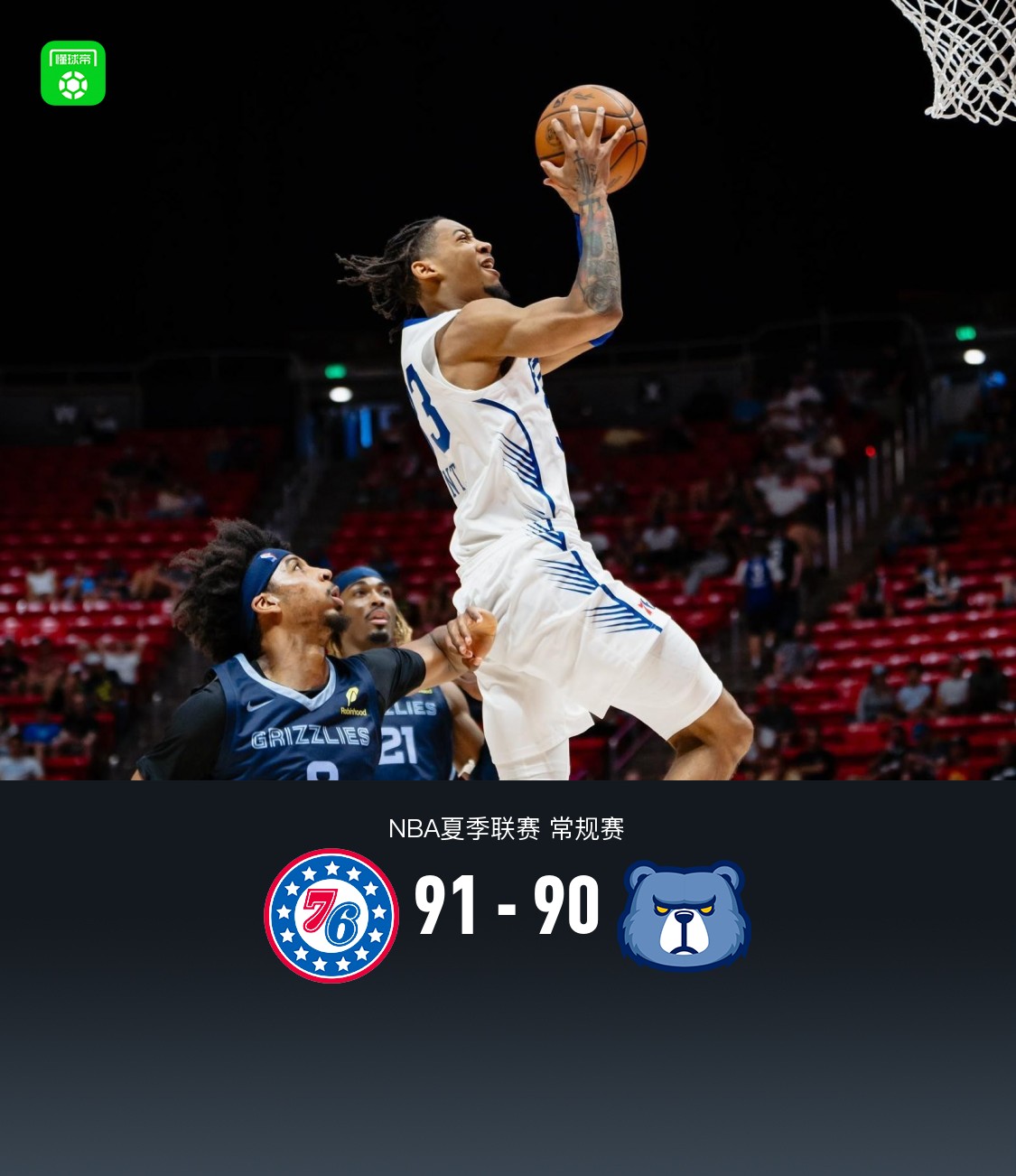 76人鏖战灰熊，欧文惊艳四座